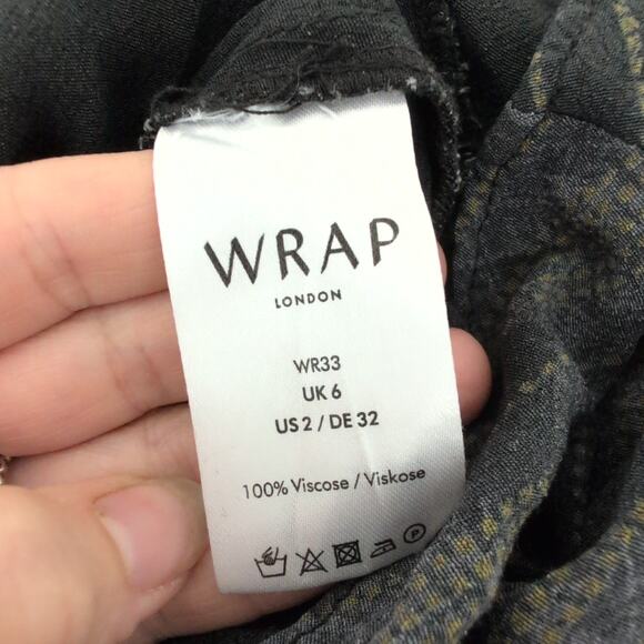 Wrap London Shift Dress US 2 Viscose Gray Blue Long Sleeve Pull On Lagenlook - Picture 6 of 8